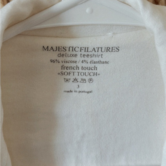 Majestic Filatures Deluxe Teeshirt Soft Blazer Jacket White Size Large - Picture 3 of 6